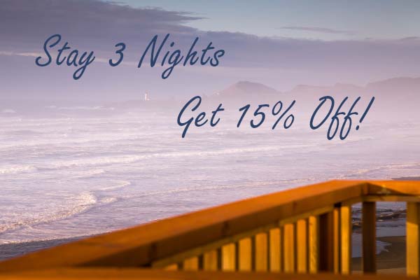 Stay 3 Nights or more and get 15% off!